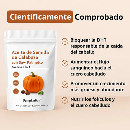 Aceite de Semillas Calabaza - RECUPERÁ TU PELO Y RECUPERÁ TU CONFIANZA