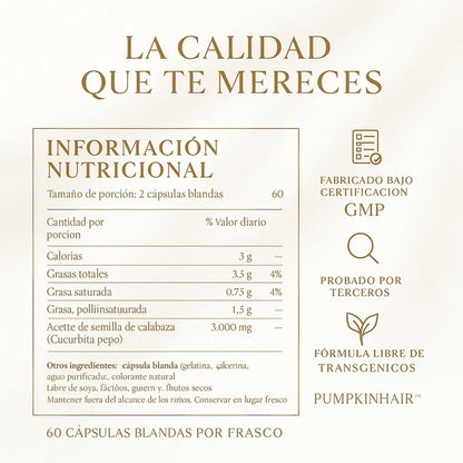 Aceite de Semillas Calabaza - RECUPERÁ TU PELO Y RECUPERÁ TU CONFIANZA