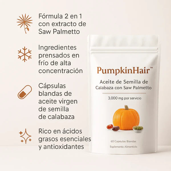 Aceite de Semillas Calabaza - RECUPERÁ TU PELO Y RECUPERÁ TU CONFIANZA